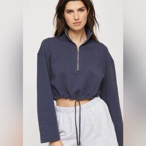 DYNAMITE | 1/2 Zip Cropped Sweater M